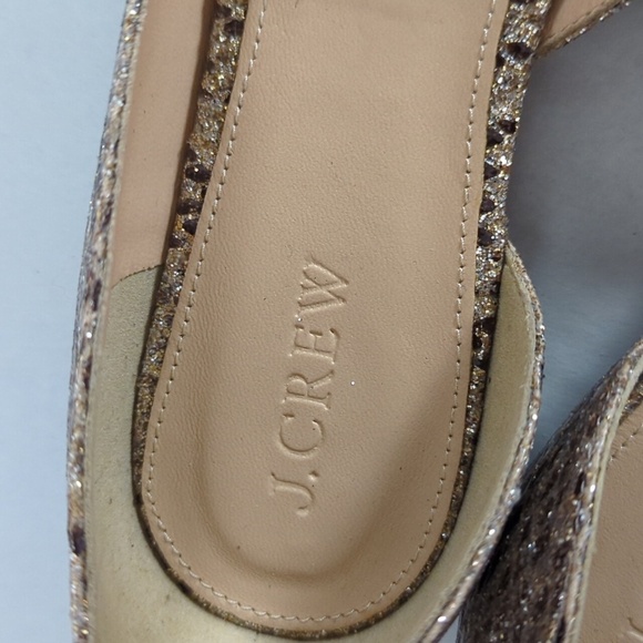 J. Crew Audrey Glitter Snakeskin Pattern Flats - Picture 10 of 12